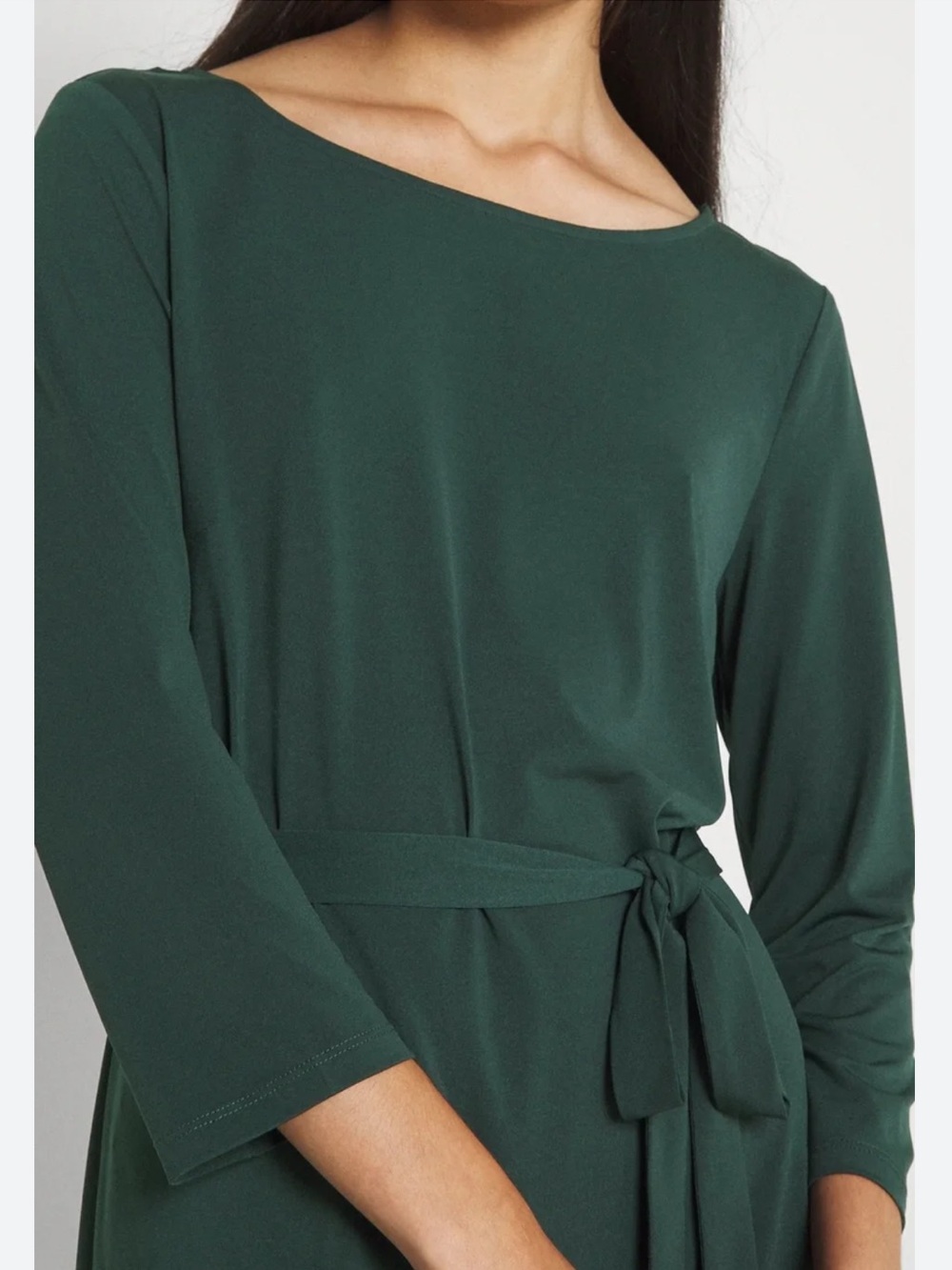 NWT PerSeption Dark Green Belted blouse Size PL